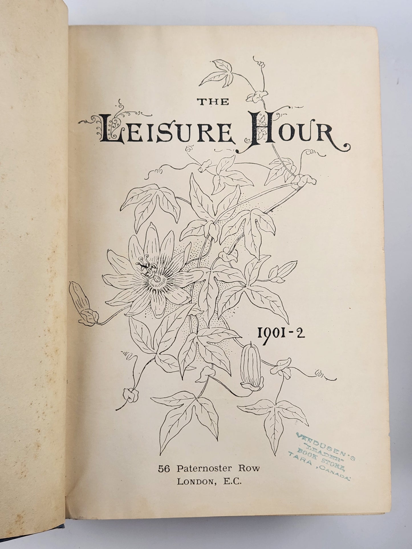Vintage 1901‑1902 The Leisure Hour Bound Volume Victorian Illustrated Book