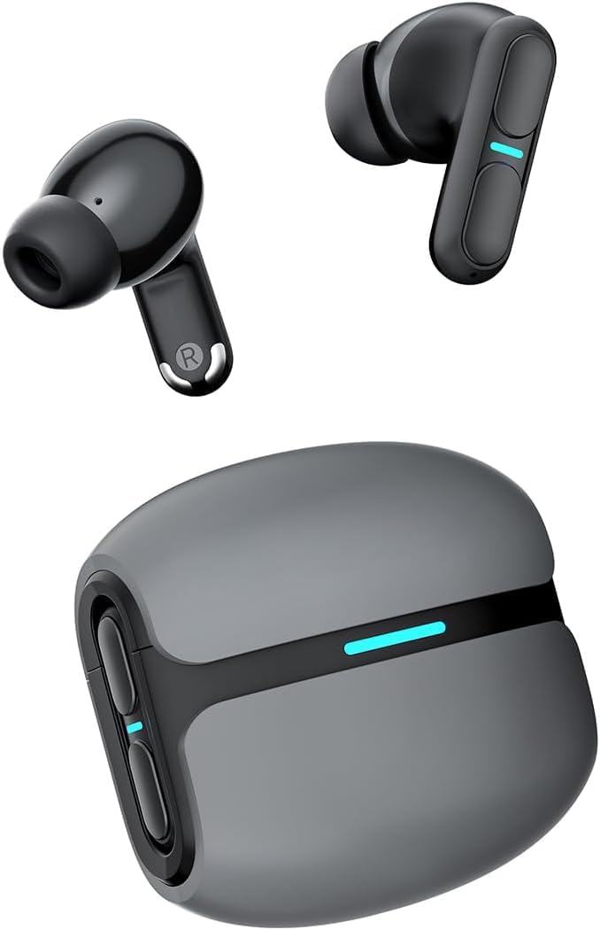 Wireless Bluetooth 5.3 In-Ear Headphones with Noise Cancellation