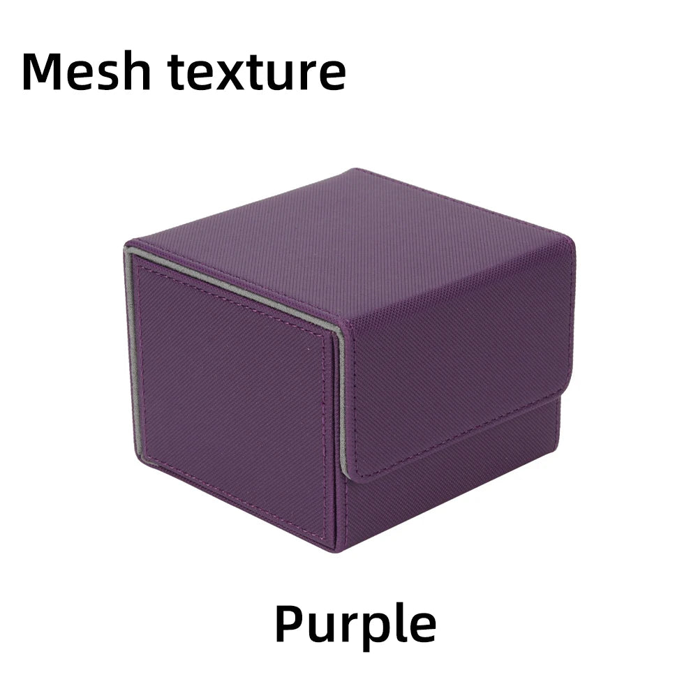 PU Leather Card Deck Box – Magnetic Closure Storage for 100+ TCG & Magic Cards