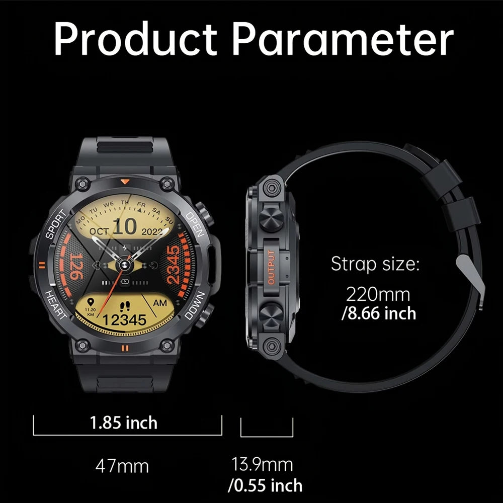 Men's Smart Watch OLED Fitness Tracker/Heart Rate/Sleep Monitor Waterproof