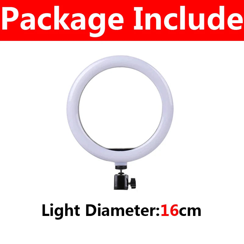 10" LED Ring Light with Tripod – Bi-Color 3200K-5600K, Selfie & Photography Lighting, USB Powered