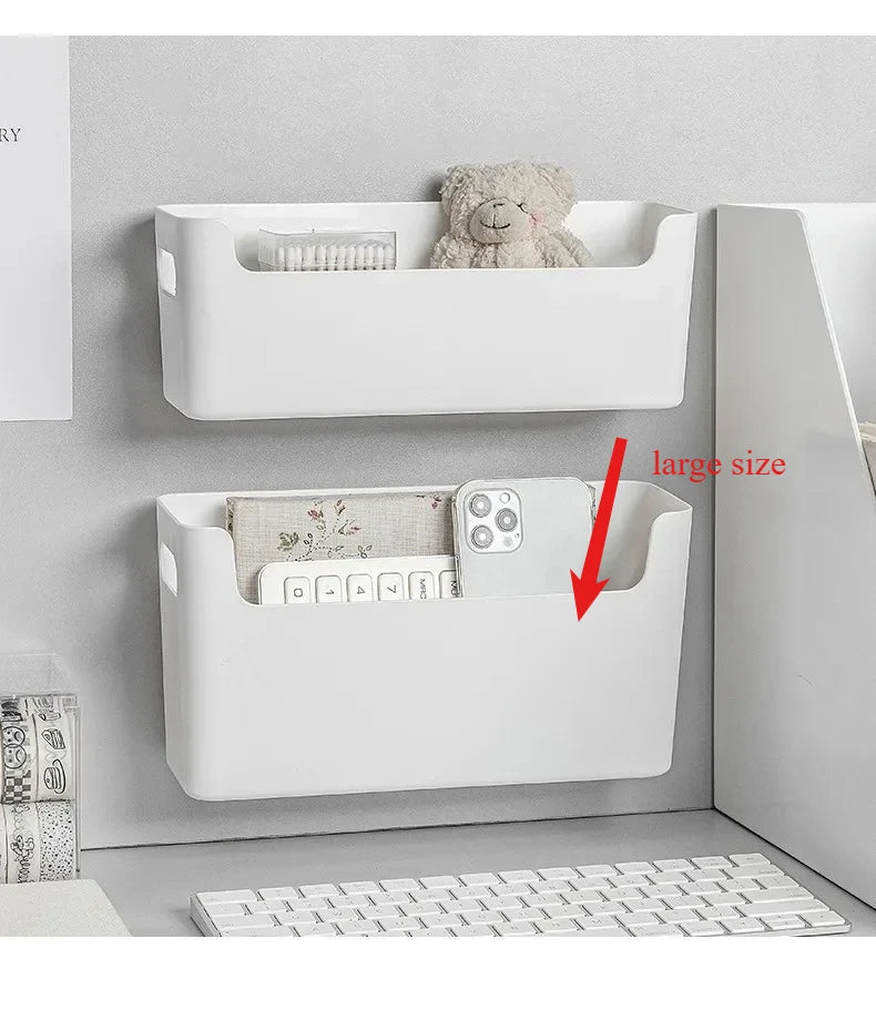 Wall Mounted Adhesive Storage Rack Kitchen Laundry Bedroom Sink Organizer