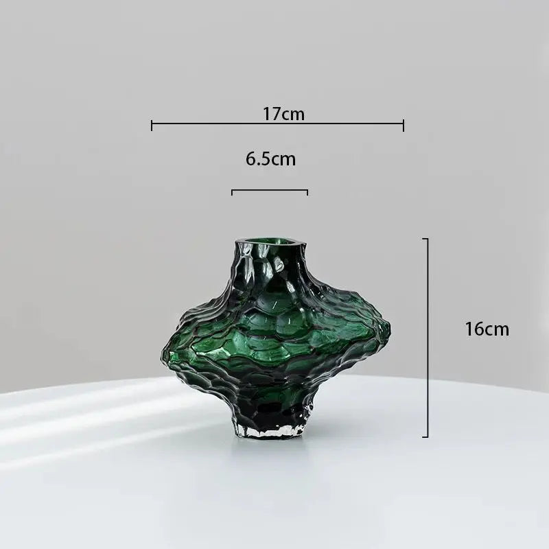 Vase in The Ancient Style Canyon Glass Thickened Creative Senior Sense of Home Decoration Valley Flower
