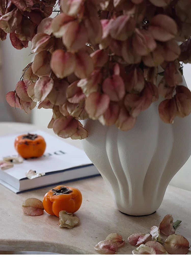 Modern Ceramic Tabletop Vase – Light Luxury Decorative Flower Vase