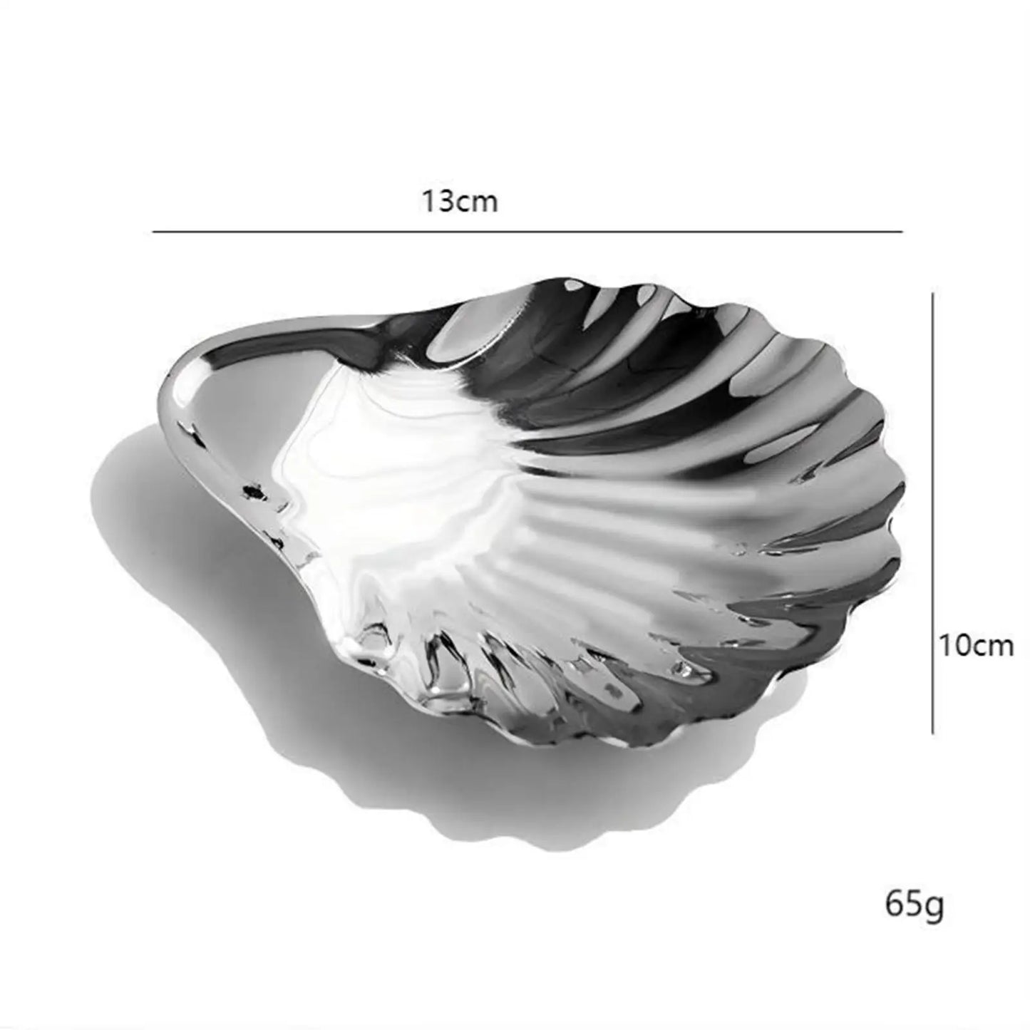 Stainless Steel Shell Plate – Fruit, Snack, Dessert & Cheese Dish, European Style