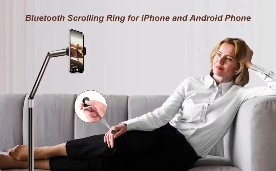 Bluetooth Scrolling Ring Remote – Magnetic Page‑Turner for TikTok, Reading & Video (iOS / Android)