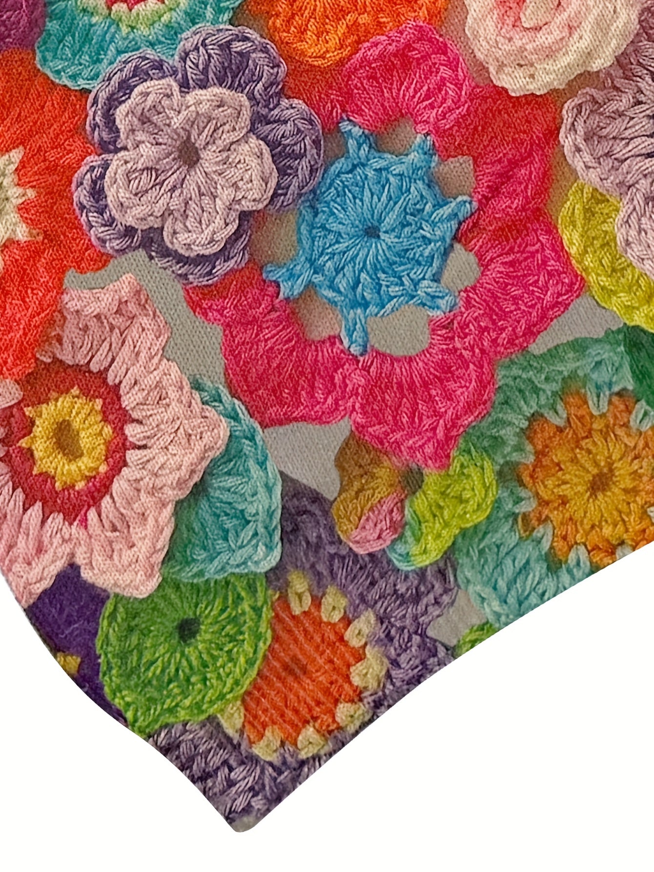 Women's Lightweight 3D Floral Print Sweater Ultra HD All-Over Multicolor Pattern Casual Crewneck Long Sleeve Top Trendy All-Season