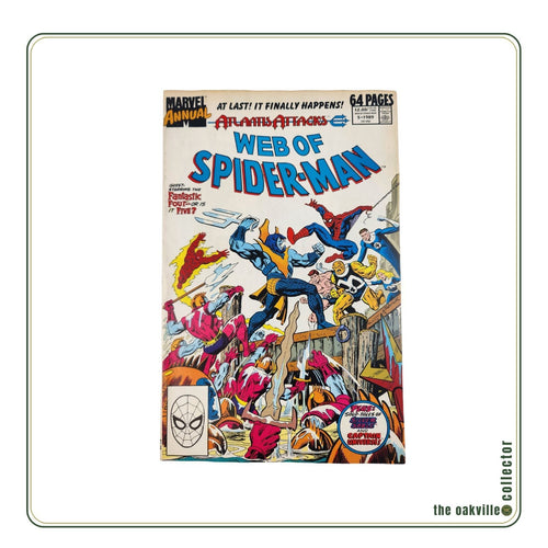 Marvel Comics Web of Spider-Man Annual #5 (1989) Atlantis Attacks Fantastic Four