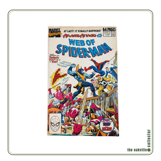 Marvel Comics Web of Spider-Man Annual #5 (1989) Atlantis Attacks Fantastic Four