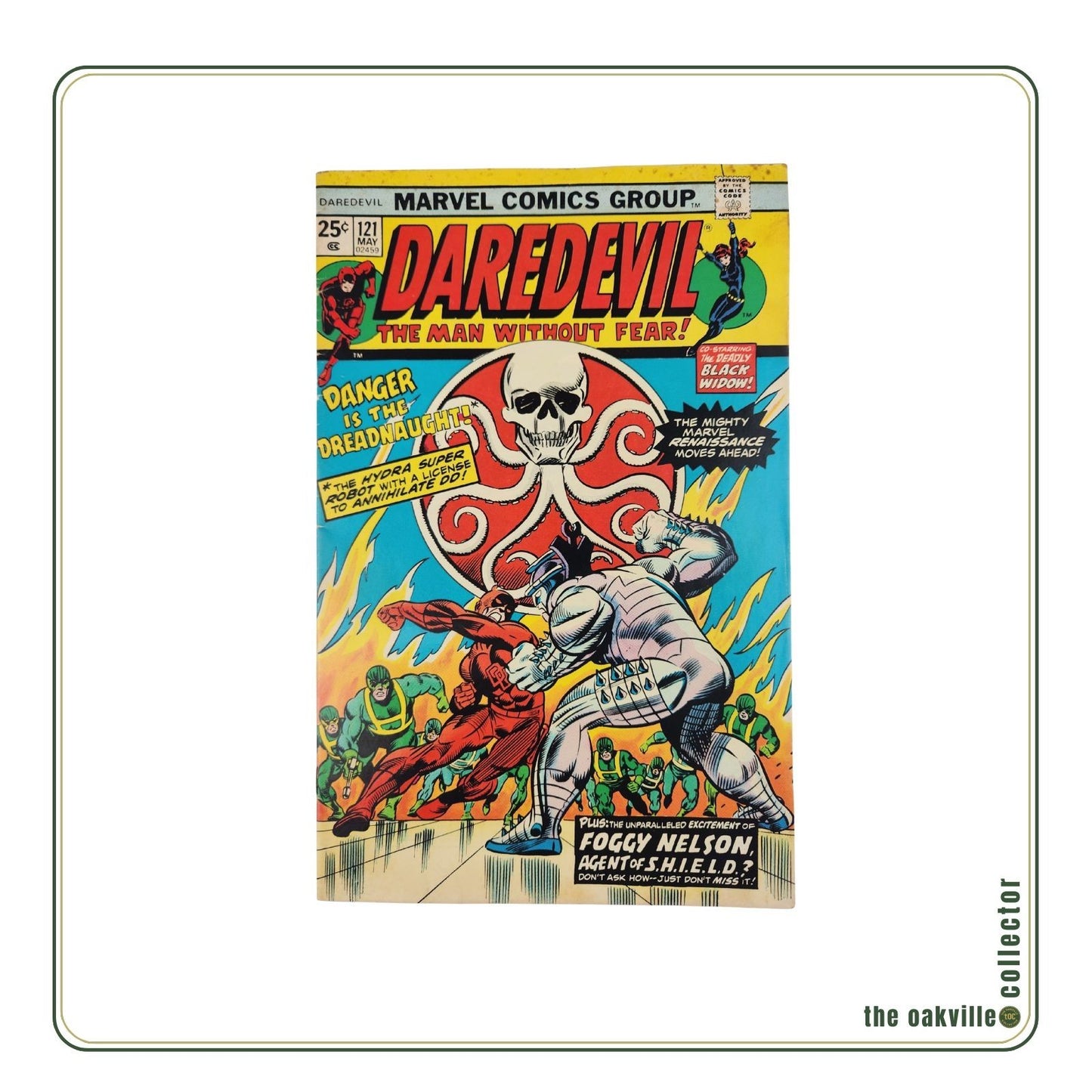 Marvel Comics Daredevil #121 The Man Without Fear Black Widow HYDRA 1975