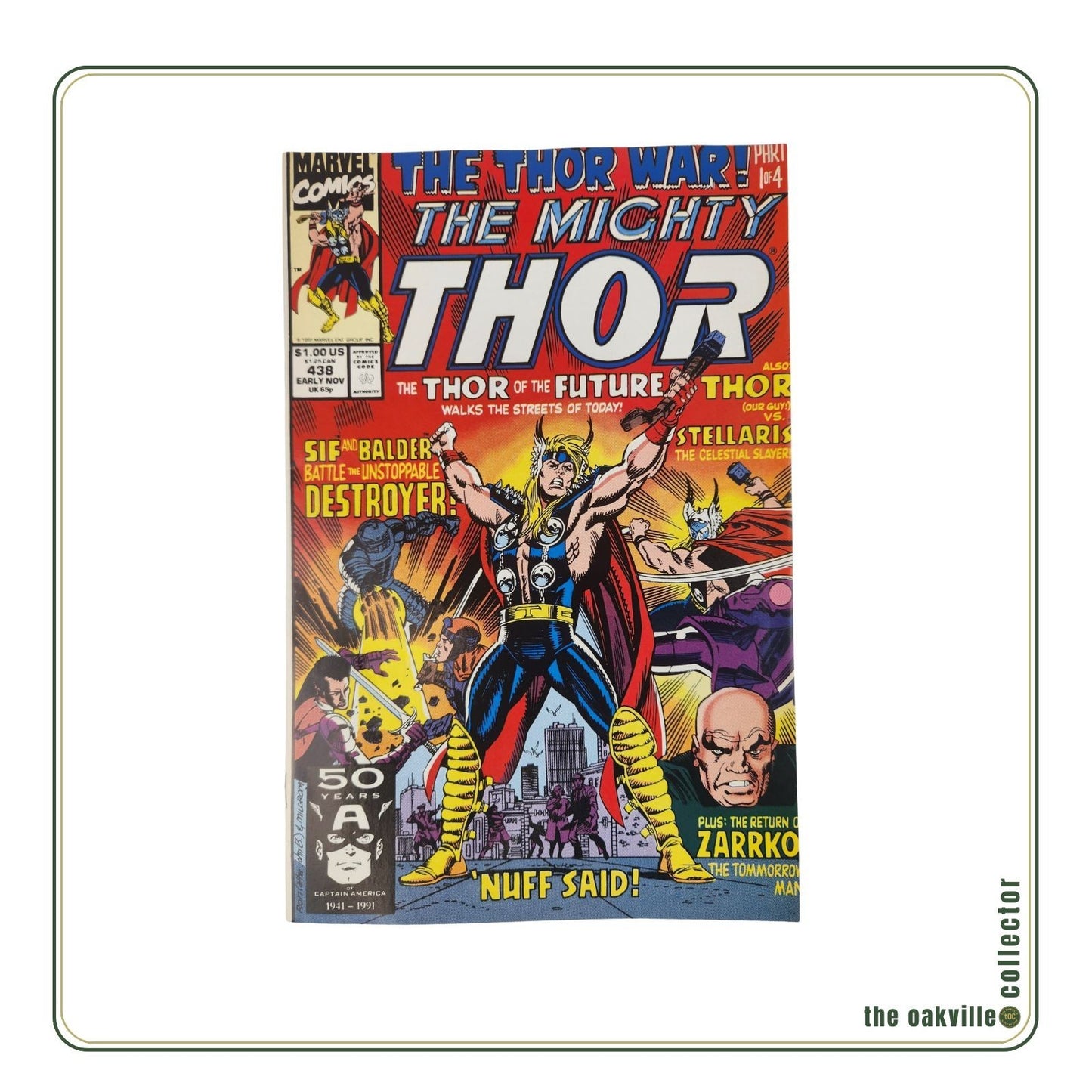 Marvel Comics The Mighty Thor #438 (1991) Thor War Part 1 Thor vs Stellaris