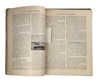 Rare Vintage 1920s World Relations and The Continents Book – Saskatchewan Edition