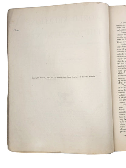 Rare Vintage 1920s World Relations and The Continents Book – Saskatchewan Edition