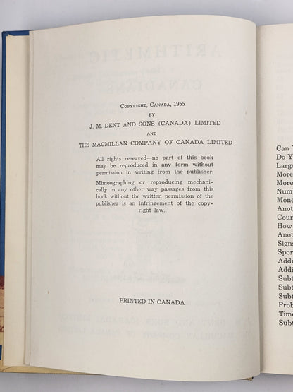 Arithmetic for Canadians 3 by Marian D. James – Vintage Canadian School Textbook