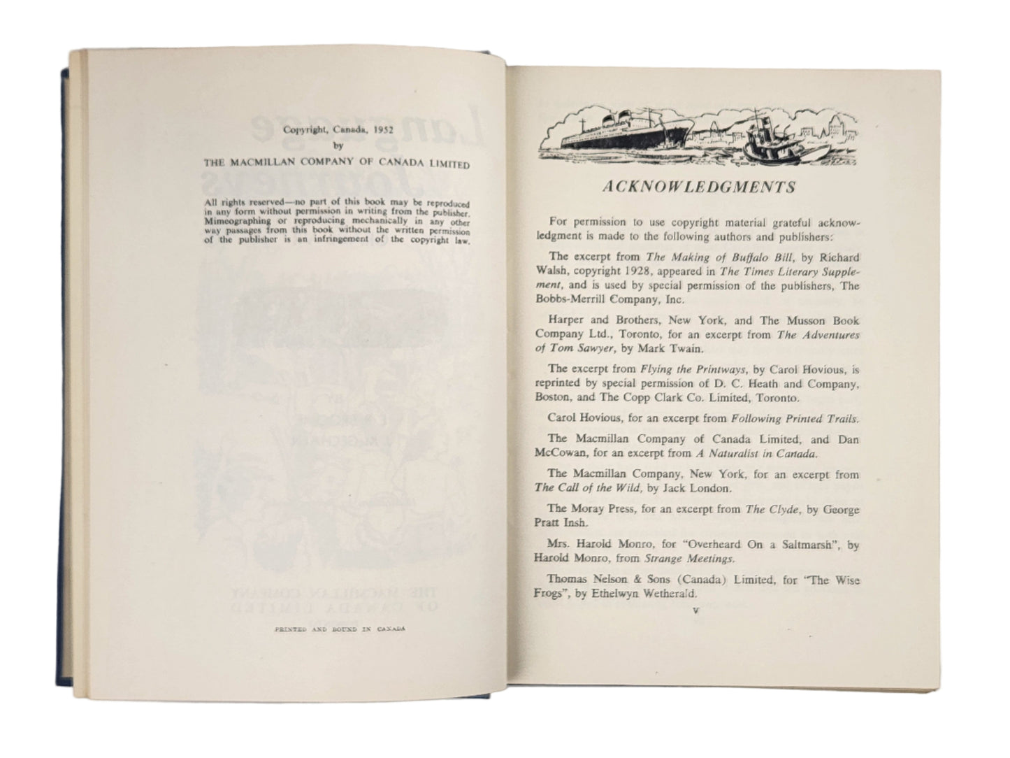 Language Journeys – Grade VII by Broome & McGechaen – Vintage Canadian Schoolbook