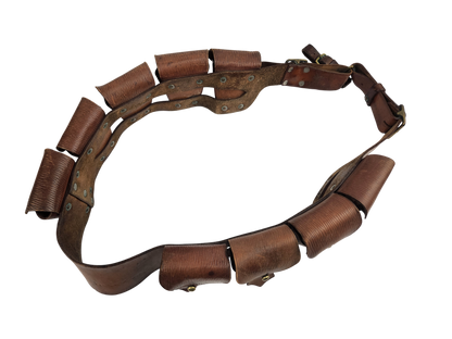 WWI Era British Army Patt 1903 Leather 90-Round Ammunition Bandolier | Vintage Militaria