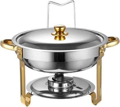 4-Pack Stainless Steel Chafing Dish Buffet Set – Full-Size Pans with Lids for Parties