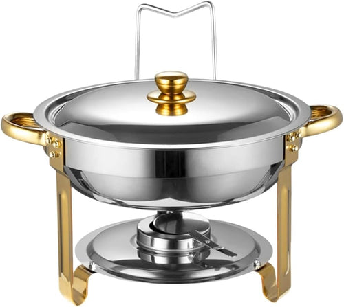 4-Pack Stainless Steel Chafing Dish Buffet Set – Full-Size Pans with Lids for Parties