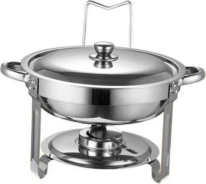 4-Pack Stainless Steel Chafing Dish Buffet Set – Full-Size Pans with Lids for Parties
