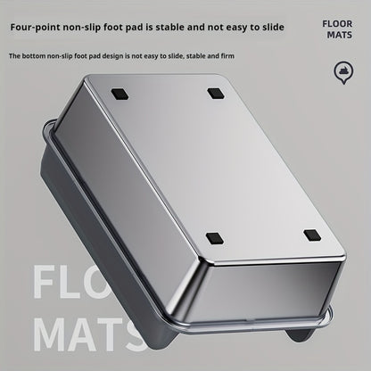 Large Stainless Steel Cat Litter Box with Scoop Metal Tray Suitable for Big Cats