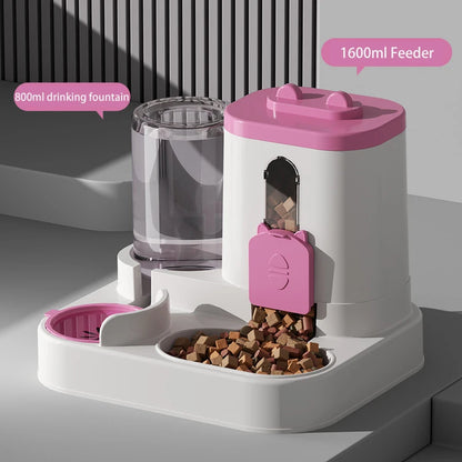 2-in-1 Pet Feeder and Waterer Bowl for Cats and Dogs – Compact & Stylish
