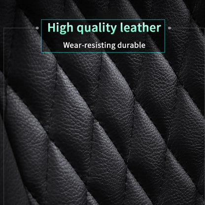 Luxury Car PU Leather Seat Cover Set Black Green