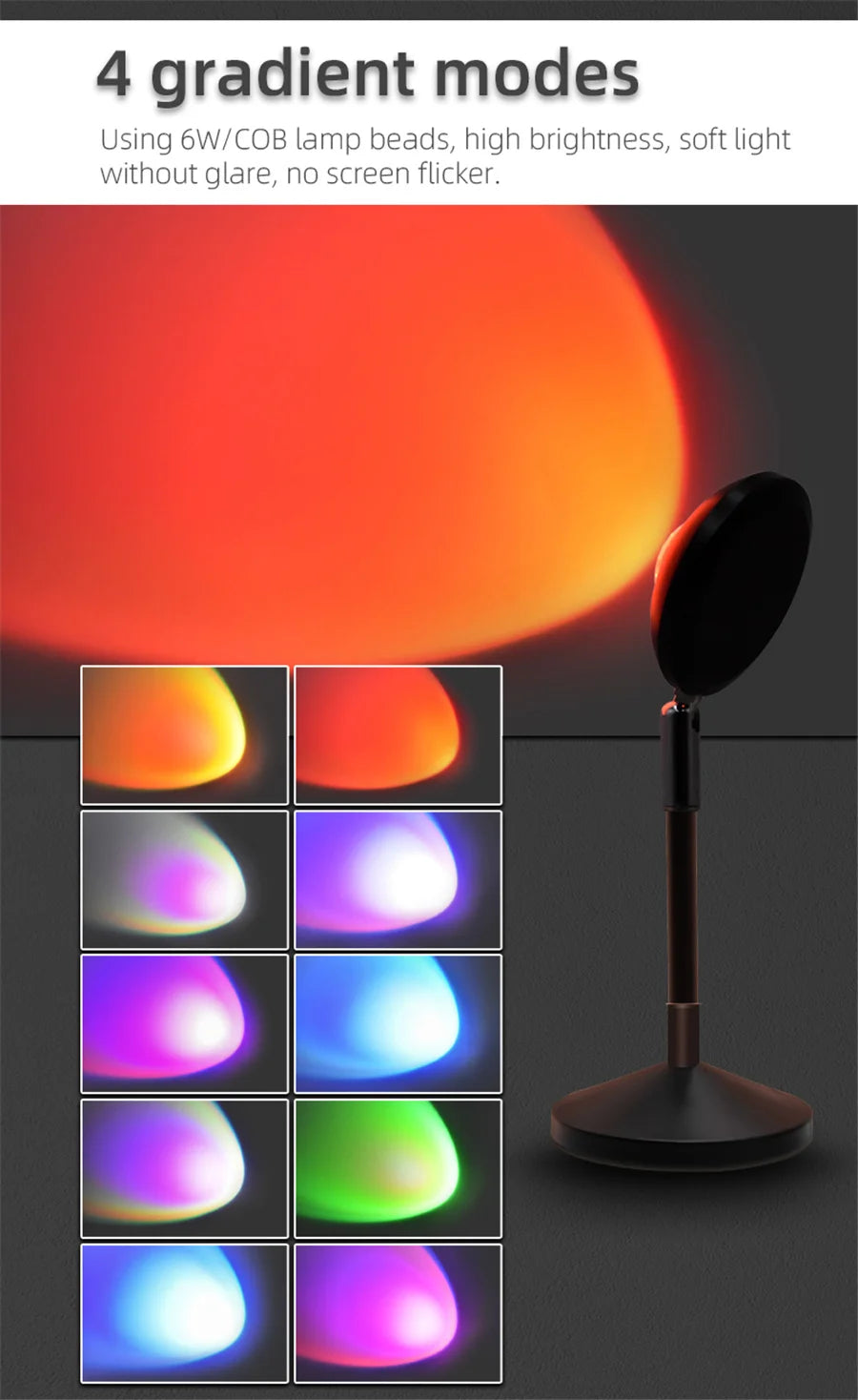 RGB Sunset Projection Lamp | Remote Control Colorful Atmosphere LED Light for TikTok, Room, and Decor