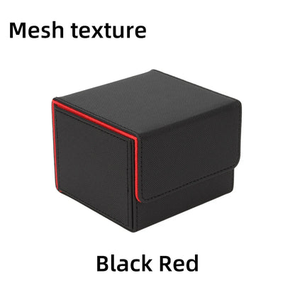 PU Leather Card Deck Box – Magnetic Closure Storage for 100+ TCG & Magic Cards