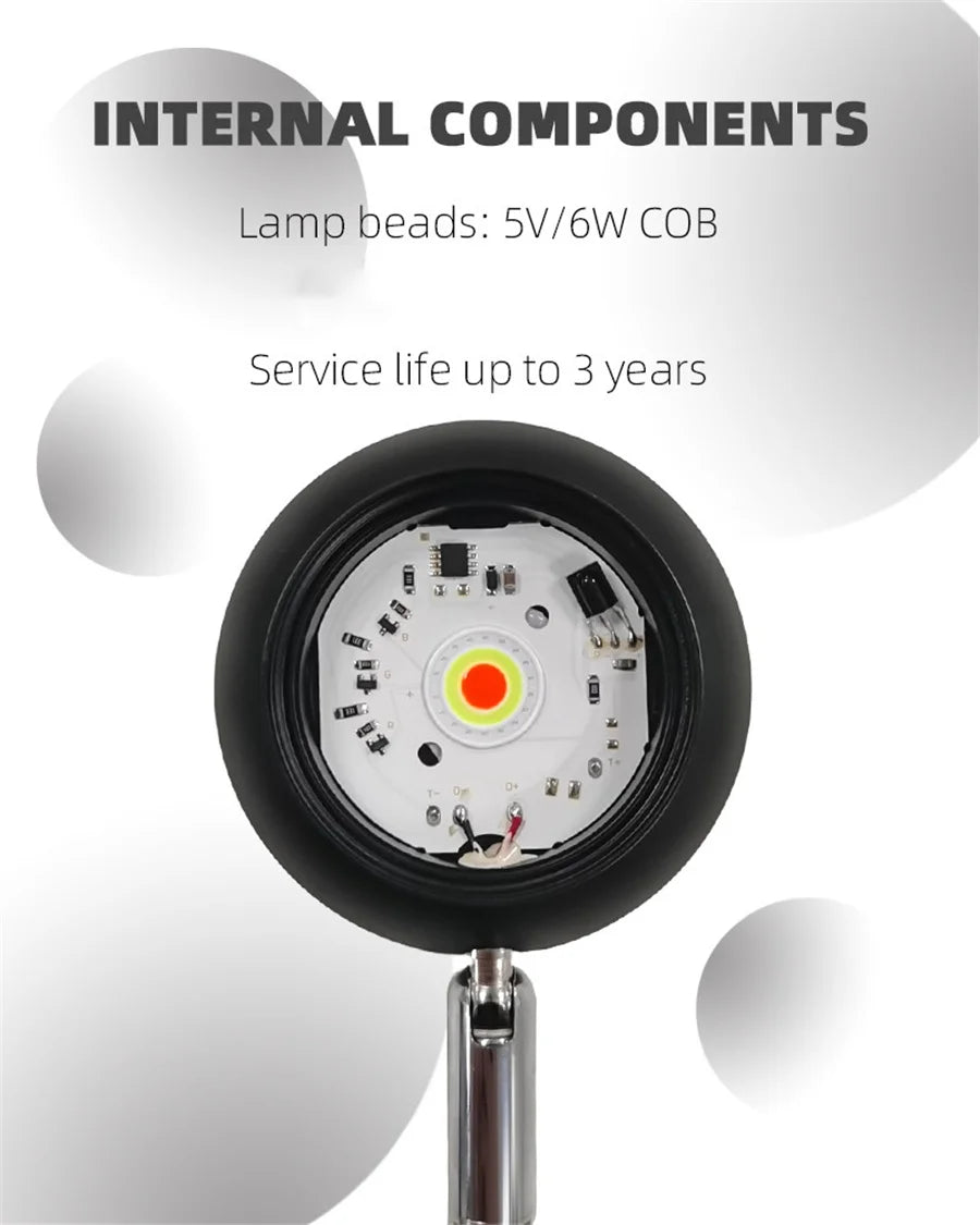 RGB Sunset Projection Lamp | Remote Control Colorful Atmosphere LED Light for TikTok, Room, and Decor