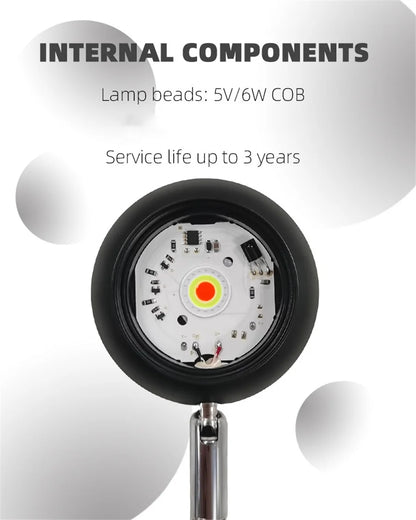 RGB Sunset Projection Lamp | Remote Control Colorful Atmosphere LED Light for TikTok, Room, and Decor