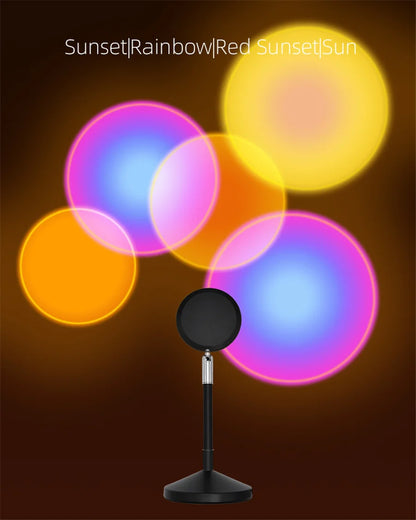 RGB Sunset Projection Lamp | Remote Control Colorful Atmosphere LED Light for TikTok, Room, and Decor
