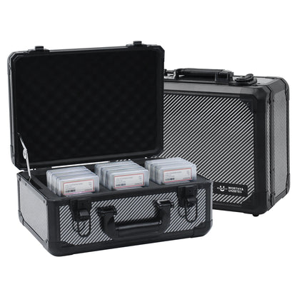 Graded Trading Card Storage Box with Dividers – 3"x4" 35PT Aluminum Case