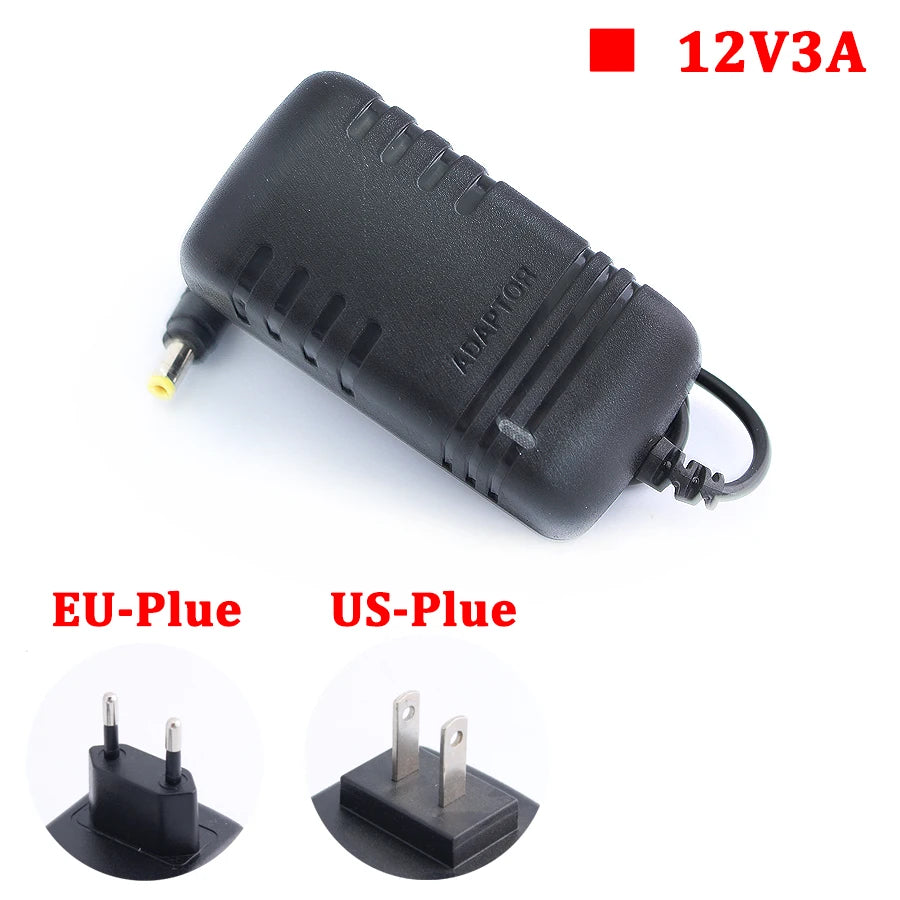 5V/12V/24V Power Adapter – LED Driver Transformer, 1A–8A, AC 100–240V to DC