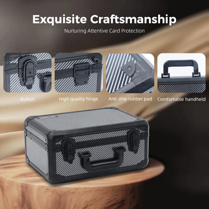 Graded Trading Card Storage Box with Dividers – 3"x4" 35PT Aluminum Case