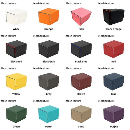 PU Leather Card Deck Box – Magnetic Closure Storage for 100+ TCG & Magic Cards