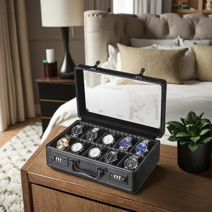 Square Jewelry Storage Boxes – Leather Gift Box for Watches, Rings & Accessories