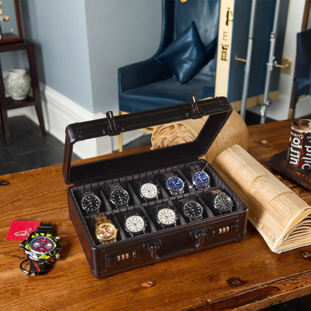 Square Jewelry Storage Boxes – Leather Gift Box for Watches, Rings & Accessories