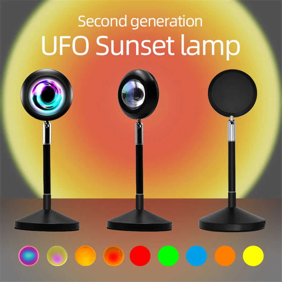 RGB Sunset Projection Lamp | Remote Control Colorful Atmosphere LED Light for TikTok, Room, and Decor