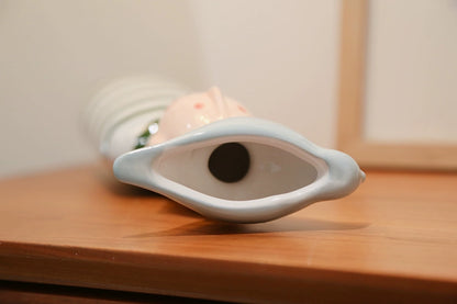 Modern Ceramic Boy & Girl Vase Figurine Tabletop Dried Flower Holder Decor