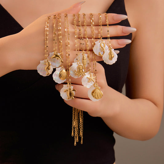 Niche Ocean Collection Necklace Bracelet Earrings Ring Set