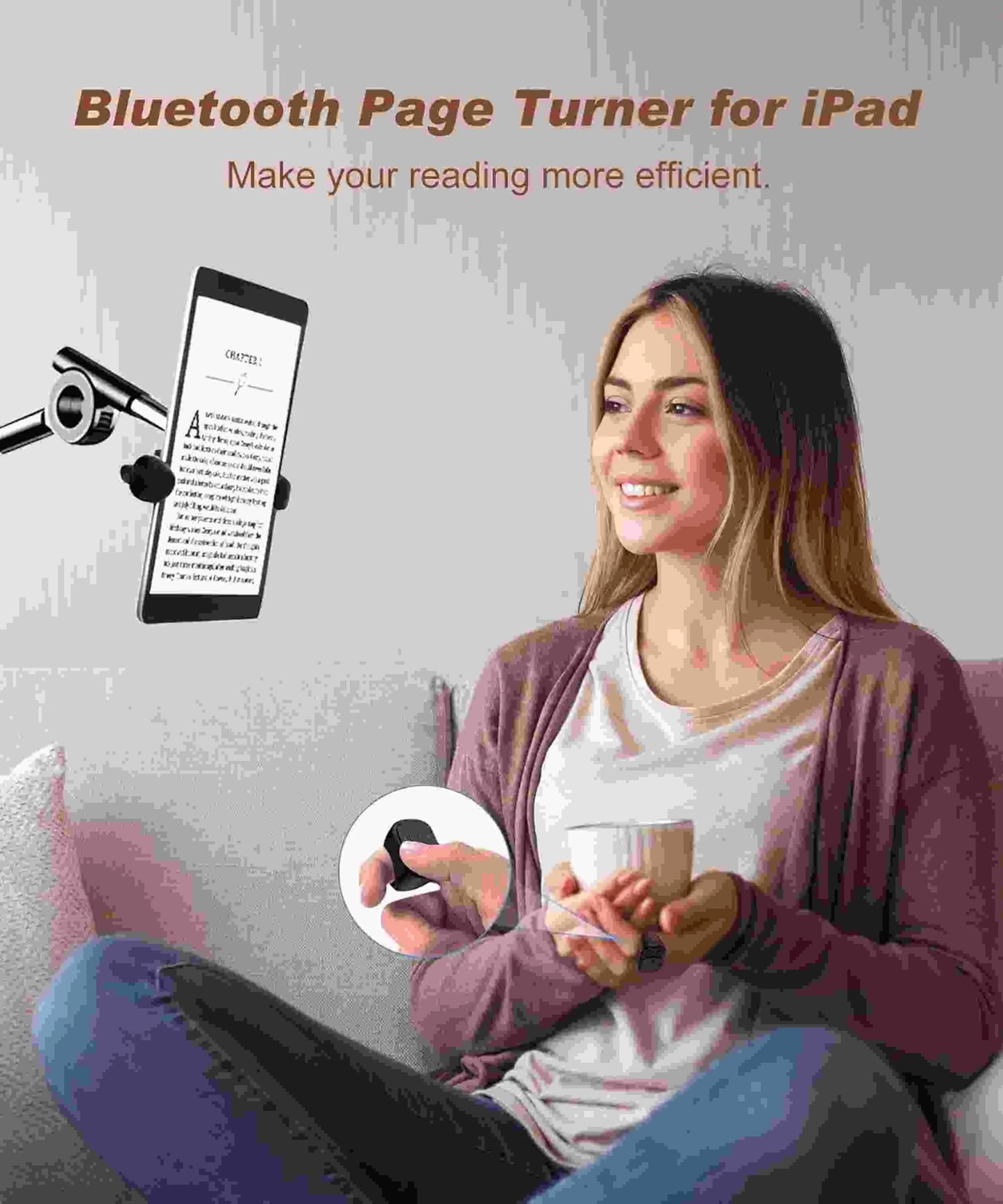 Bluetooth Scrolling Ring Remote – Magnetic Page‑Turner for TikTok, Reading & Video (iOS / Android)