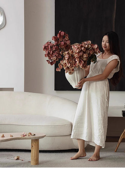 Modern Ceramic Tabletop Vase – Light Luxury Decorative Flower Vase