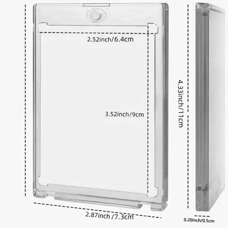 1-10 Pcs Clear Magnetic Card Holder Protective Case for Sports Trading Cards