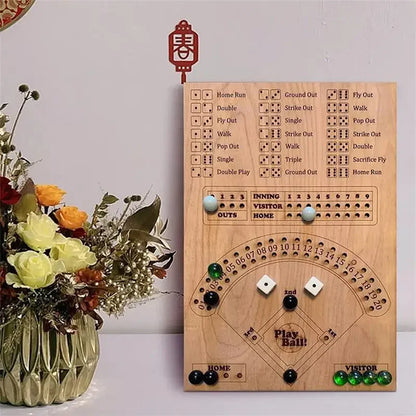 Wooden Desktop Baseball Dice Board Game