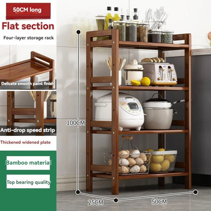 Kitchen Shelf Rack Floor Standing Multi-Layer