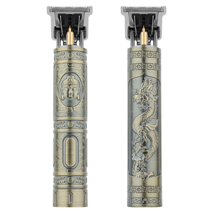 Rechargeable Electric Shaver Retro Haircutting Set Trimmer Men's Aluminum Single Blade