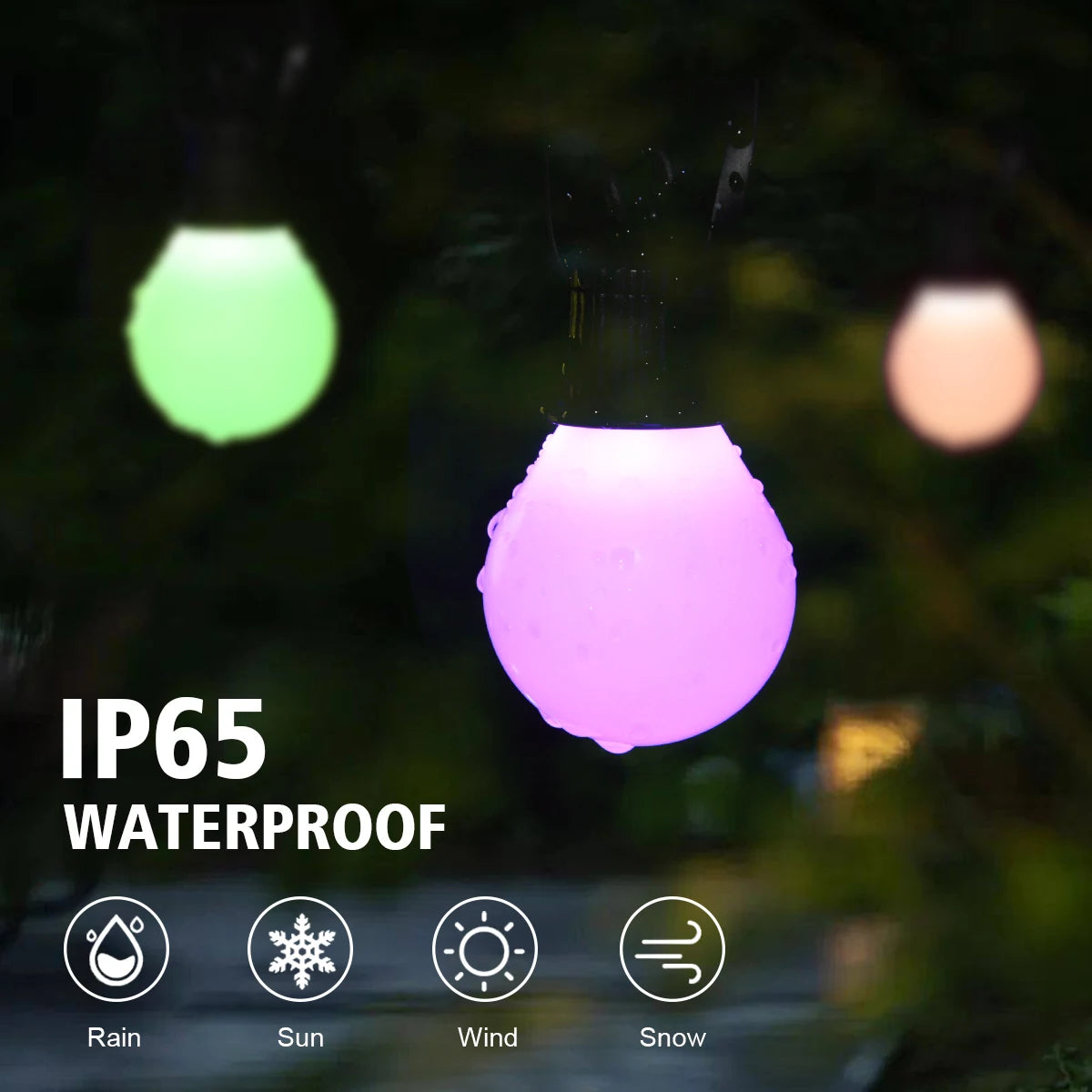 Outdoor LED String Light – USB 5V Waterproof APP-Control Fairy Lights for Camping, Garden, Patio & Christmas Decor