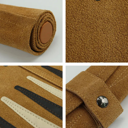 Portable Roll Up Chess & Backgammon Board Game Travel Set PU Leather