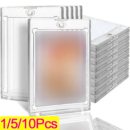 1-10 Pcs Clear Magnetic Card Holder Protective Case for Sports Trading Cards