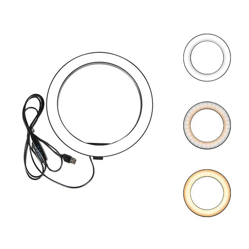 10" LED Ring Light with Tripod – Bi-Color 3200K-5600K, Selfie & Photography Lighting, USB Powered